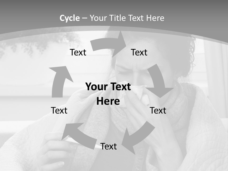 A Woman Sitting On A Couch With A Cigarette In Her Mouth PowerPoint Template