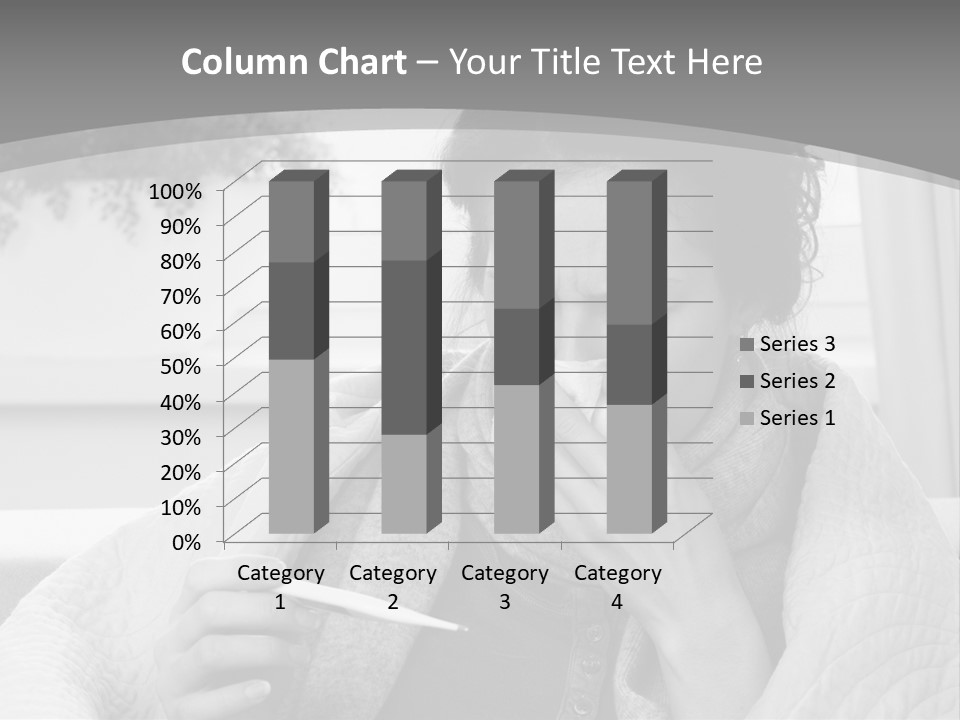 A Woman Sitting On A Couch With A Cigarette In Her Mouth PowerPoint Template