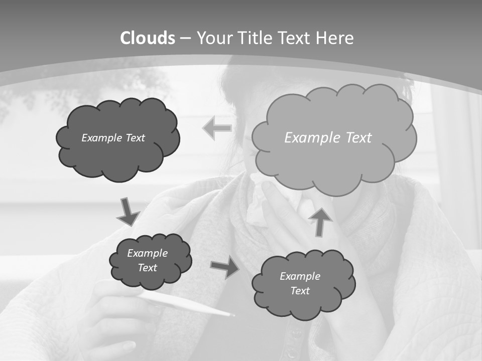 A Woman Sitting On A Couch With A Cigarette In Her Mouth PowerPoint Template