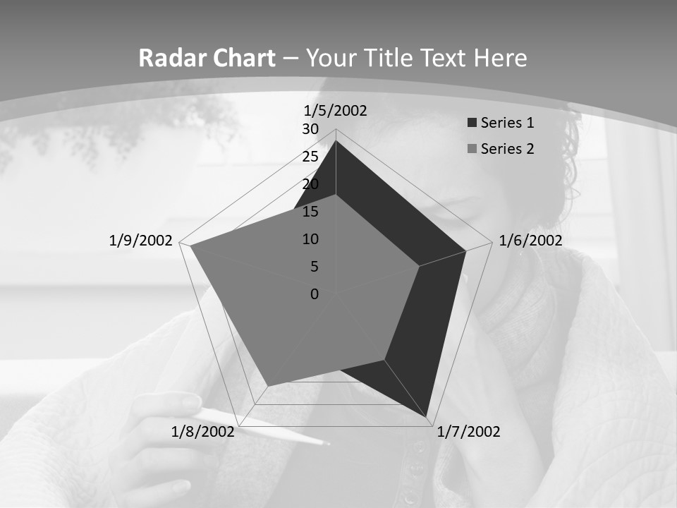 A Woman Sitting On A Couch With A Cigarette In Her Mouth PowerPoint Template