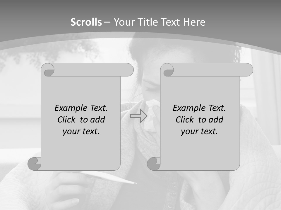 A Woman Sitting On A Couch With A Cigarette In Her Mouth PowerPoint Template