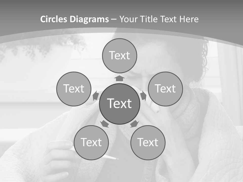 A Woman Sitting On A Couch With A Cigarette In Her Mouth PowerPoint Template