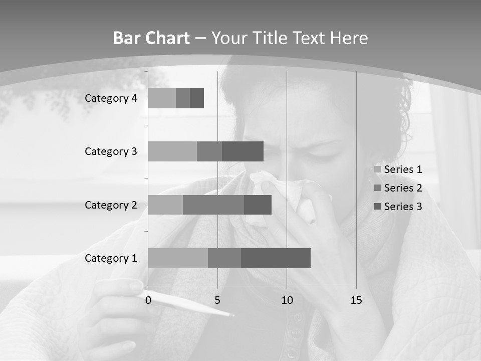A Woman Sitting On A Couch With A Cigarette In Her Mouth PowerPoint Template