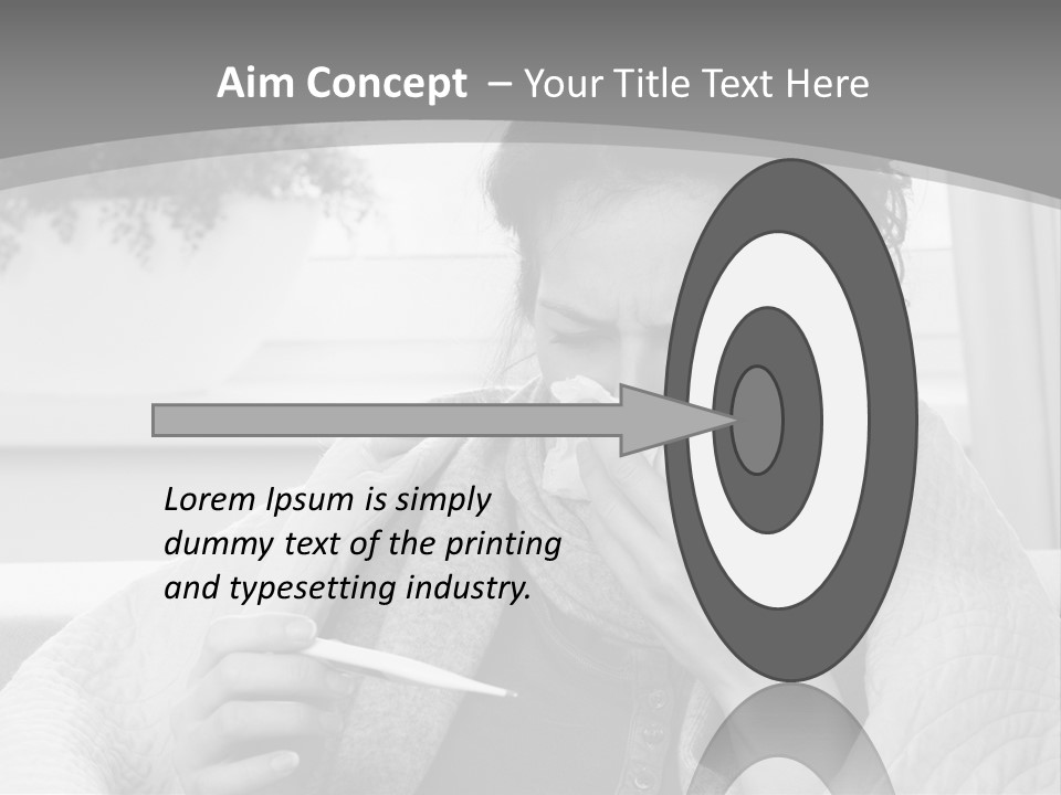 A Woman Sitting On A Couch With A Cigarette In Her Mouth PowerPoint Template