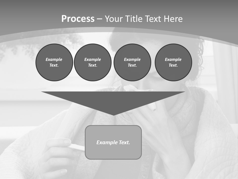 A Woman Sitting On A Couch With A Cigarette In Her Mouth PowerPoint Template