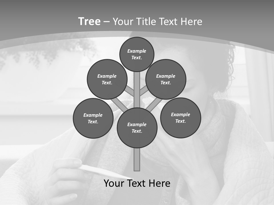 A Woman Sitting On A Couch With A Cigarette In Her Mouth PowerPoint Template