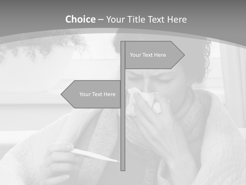 A Woman Sitting On A Couch With A Cigarette In Her Mouth PowerPoint Template