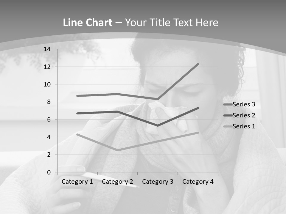 A Woman Sitting On A Couch With A Cigarette In Her Mouth PowerPoint Template