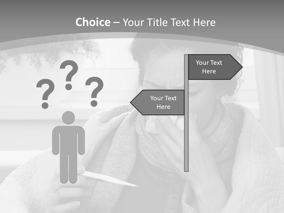 A Woman Sitting On A Couch With A Cigarette In Her Mouth PowerPoint Template