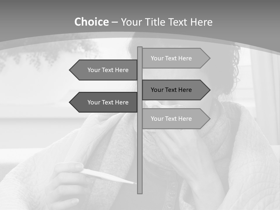 A Woman Sitting On A Couch With A Cigarette In Her Mouth PowerPoint Template