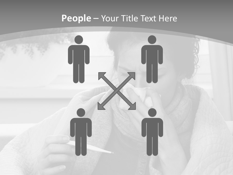 A Woman Sitting On A Couch With A Cigarette In Her Mouth PowerPoint Template