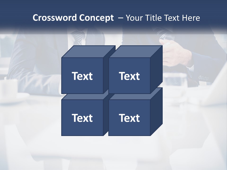 Two Men Sitting At A Table Looking At A Tablet PowerPoint Template