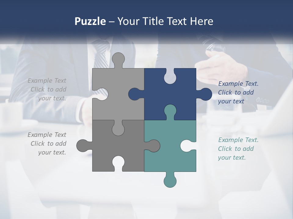 Two Men Sitting At A Table Looking At A Tablet PowerPoint Template