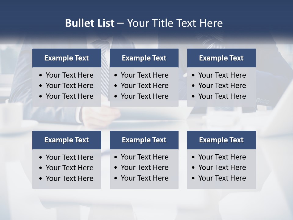 Two Men Sitting At A Table Looking At A Tablet PowerPoint Template