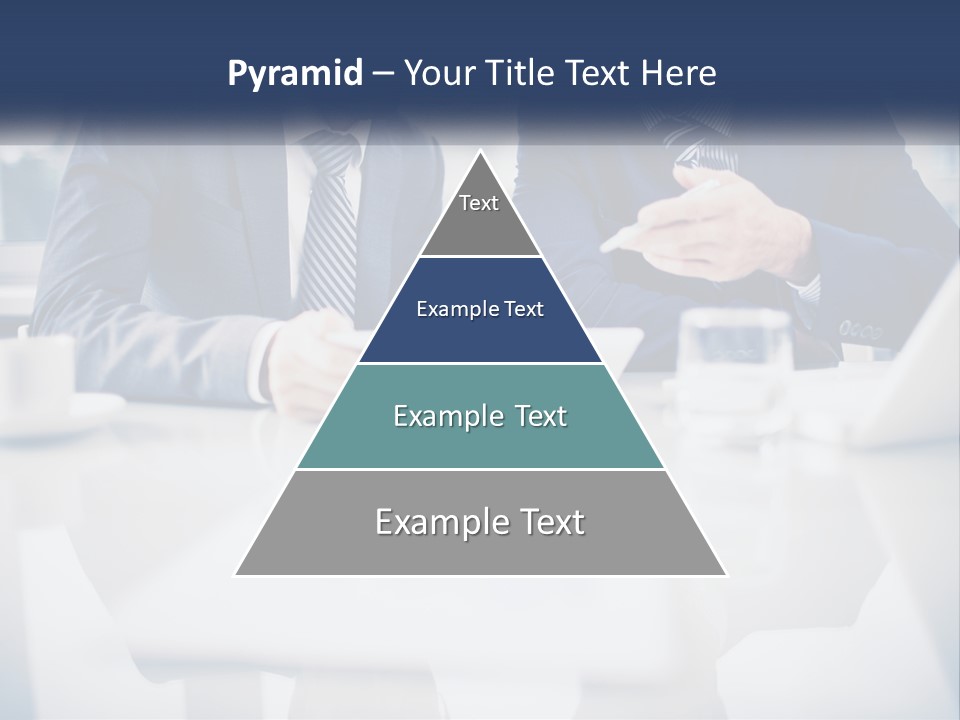 Two Men Sitting At A Table Looking At A Tablet PowerPoint Template