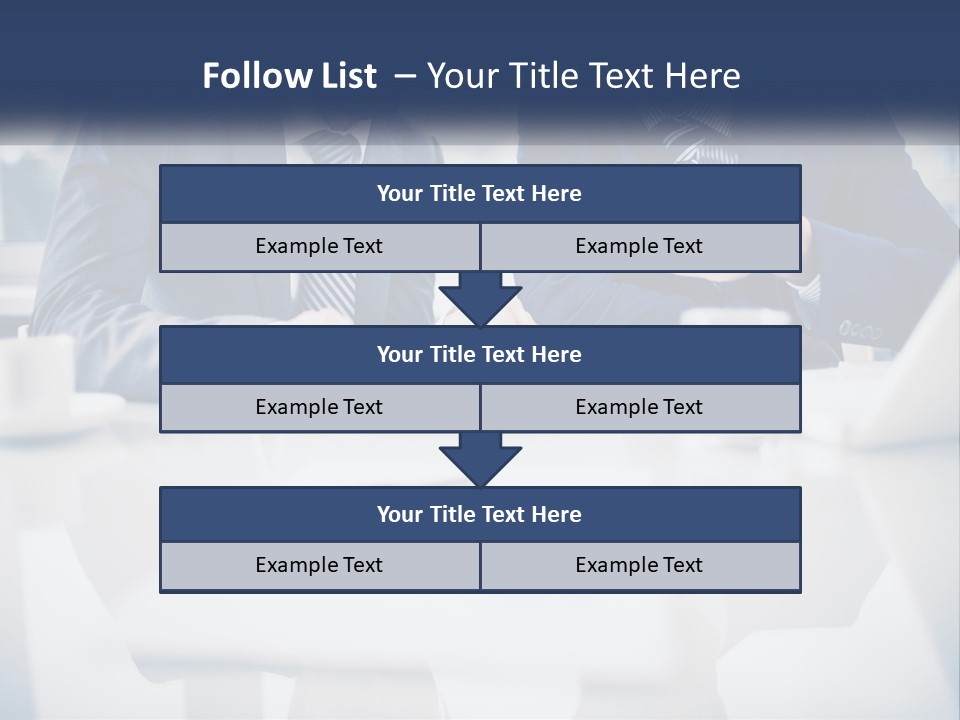 Two Men Sitting At A Table Looking At A Tablet PowerPoint Template