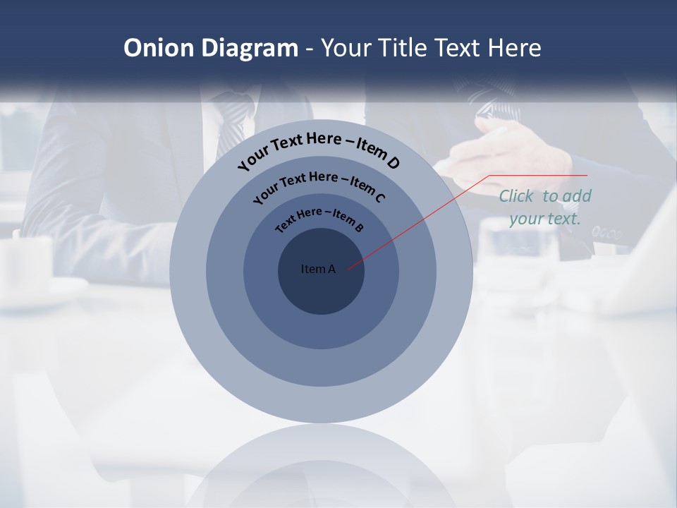 Two Men Sitting At A Table Looking At A Tablet PowerPoint Template