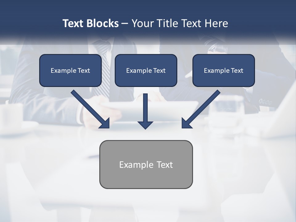 Two Men Sitting At A Table Looking At A Tablet PowerPoint Template