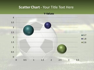 A Soccer Ball Sitting On Top Of A Soccer Field PowerPoint Template