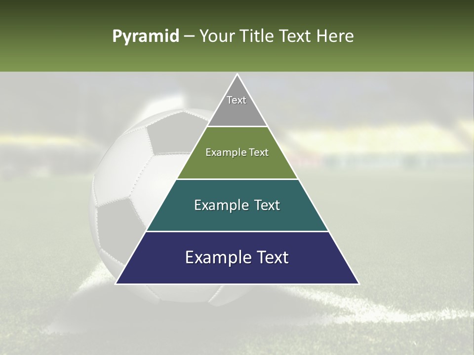 A Soccer Ball Sitting On Top Of A Soccer Field PowerPoint Template