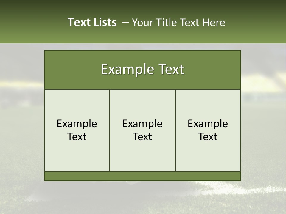 A Soccer Ball Sitting On Top Of A Soccer Field PowerPoint Template