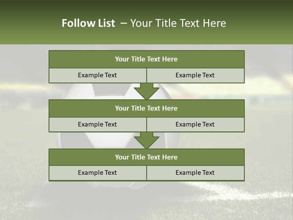 A Soccer Ball Sitting On Top Of A Soccer Field PowerPoint Template
