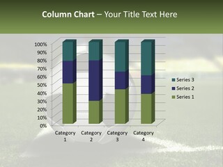 A Soccer Ball Sitting On Top Of A Soccer Field PowerPoint Template