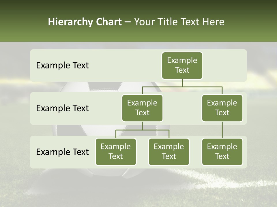 A Soccer Ball Sitting On Top Of A Soccer Field PowerPoint Template