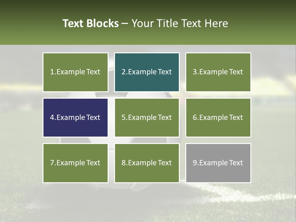 A Soccer Ball Sitting On Top Of A Soccer Field PowerPoint Template