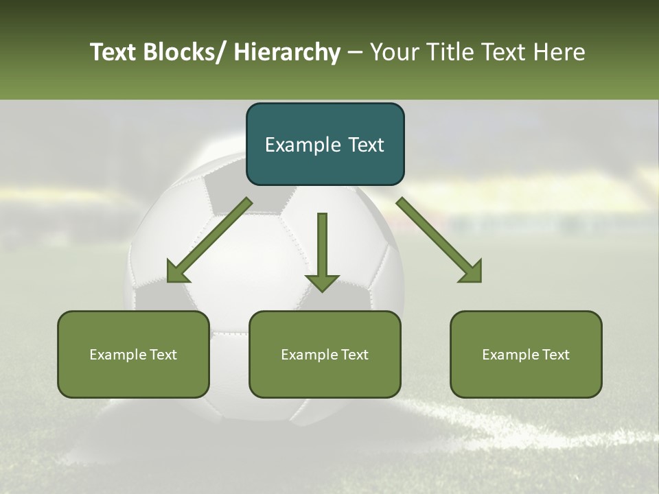 A Soccer Ball Sitting On Top Of A Soccer Field PowerPoint Template