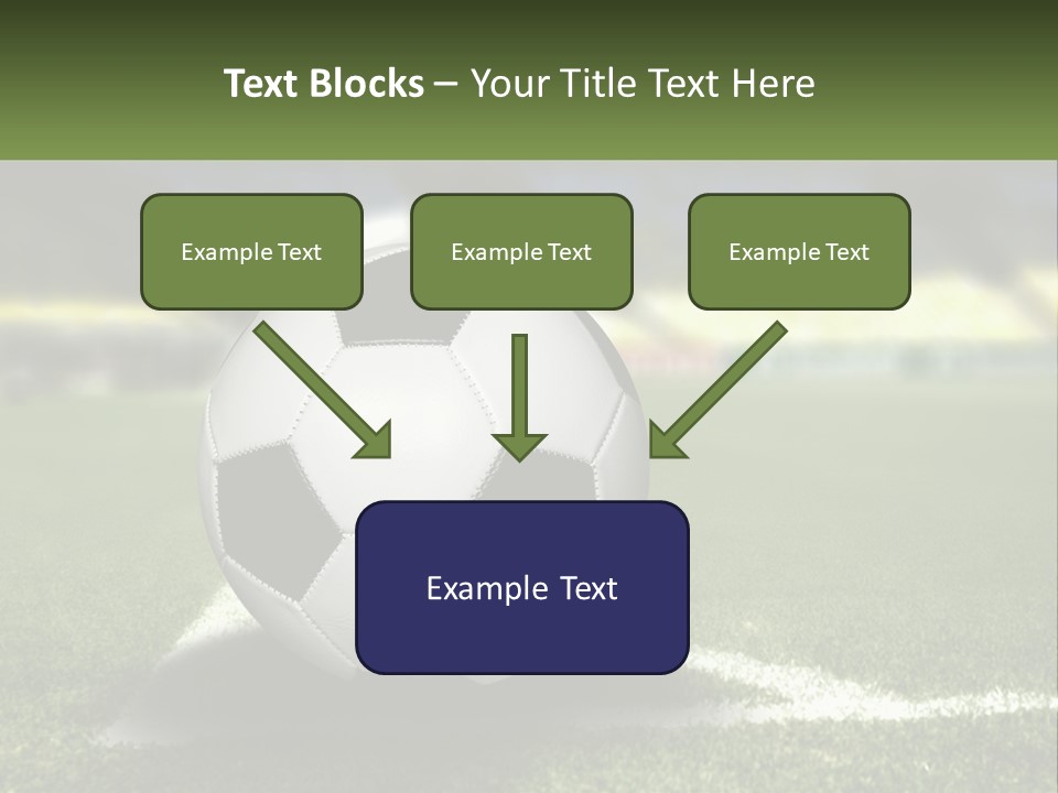 A Soccer Ball Sitting On Top Of A Soccer Field PowerPoint Template
