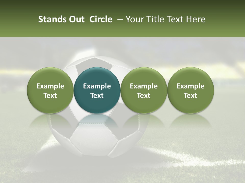 A Soccer Ball Sitting On Top Of A Soccer Field PowerPoint Template