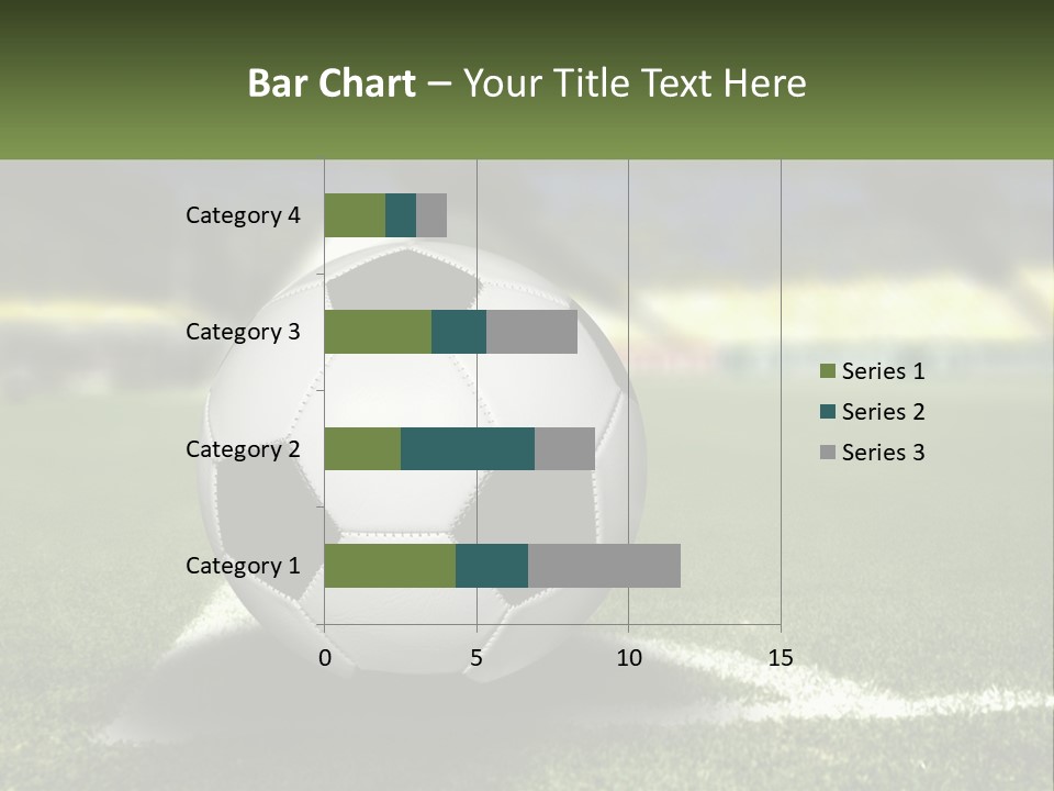 A Soccer Ball Sitting On Top Of A Soccer Field PowerPoint Template