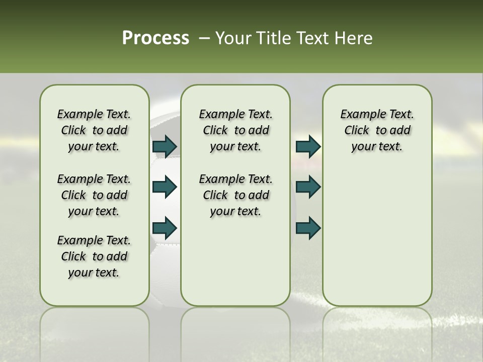 A Soccer Ball Sitting On Top Of A Soccer Field PowerPoint Template