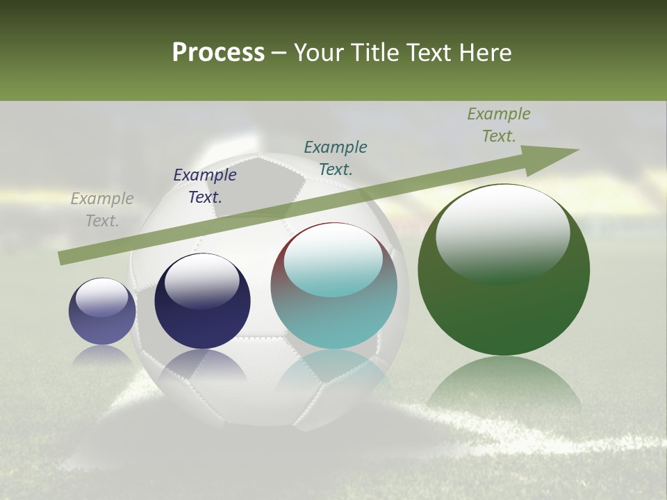 A Soccer Ball Sitting On Top Of A Soccer Field PowerPoint Template
