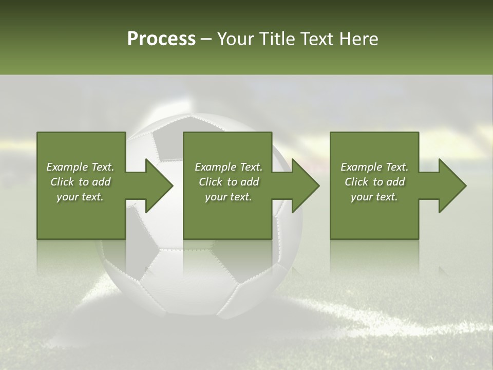 A Soccer Ball Sitting On Top Of A Soccer Field PowerPoint Template