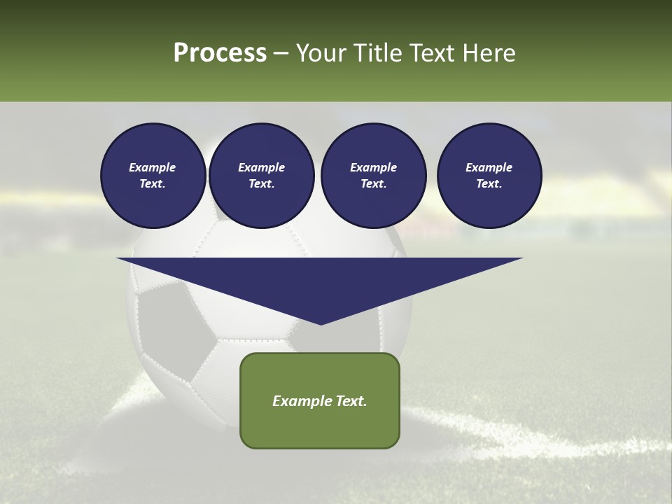 A Soccer Ball Sitting On Top Of A Soccer Field PowerPoint Template