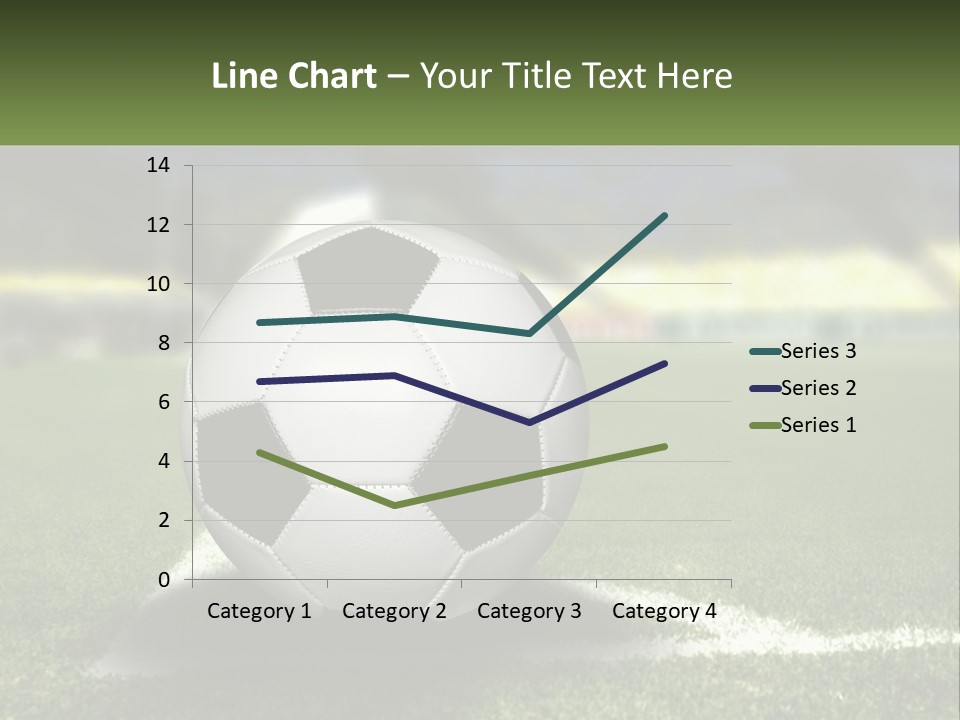 A Soccer Ball Sitting On Top Of A Soccer Field PowerPoint Template