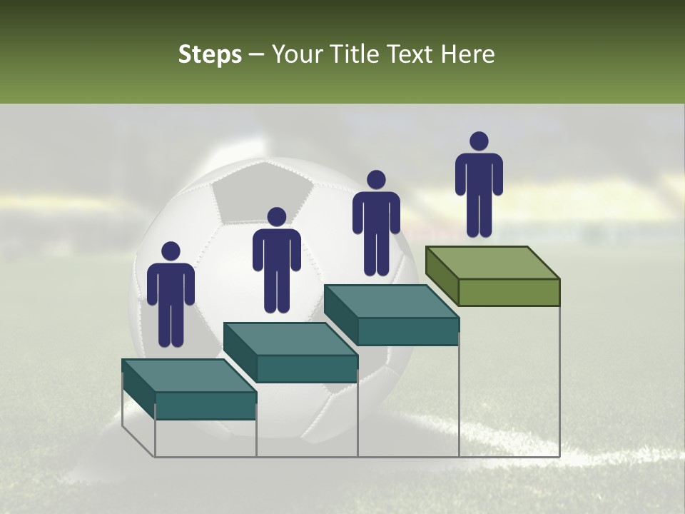 A Soccer Ball Sitting On Top Of A Soccer Field PowerPoint Template