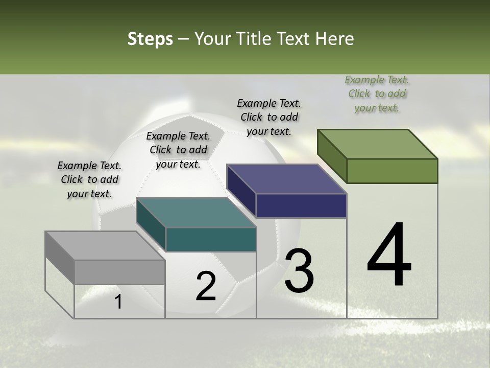 A Soccer Ball Sitting On Top Of A Soccer Field PowerPoint Template