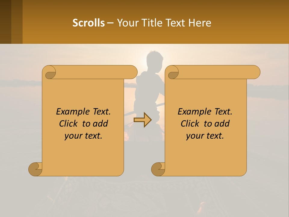 A Person Rowing A Boat On A Body Of Water PowerPoint Template