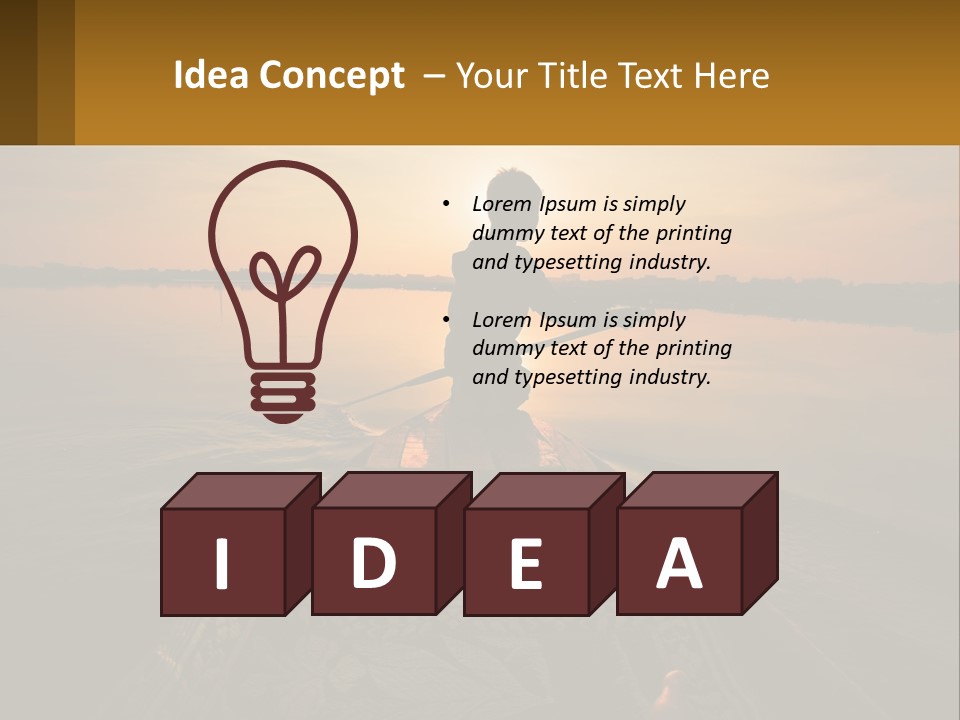 A Person Rowing A Boat On A Body Of Water PowerPoint Template