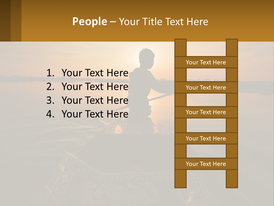 A Person Rowing A Boat On A Body Of Water PowerPoint Template