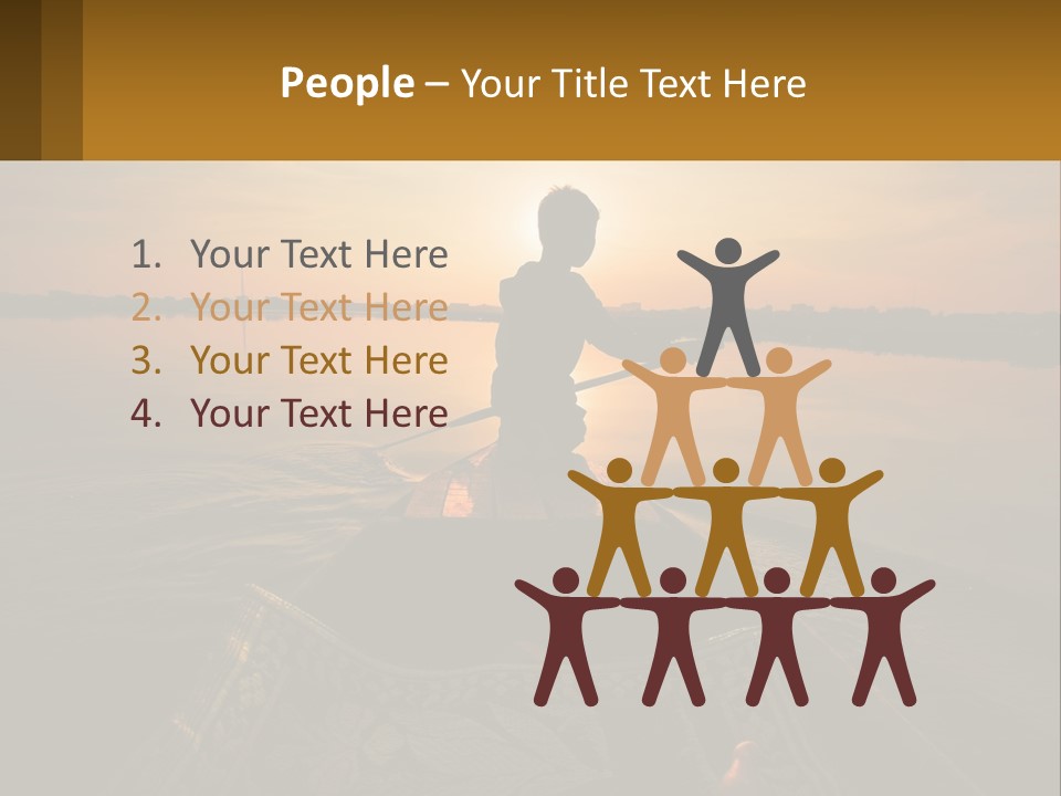 A Person Rowing A Boat On A Body Of Water PowerPoint Template