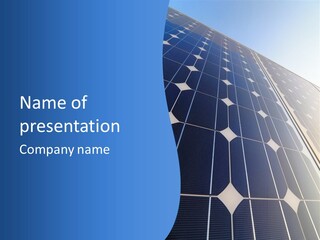 A Building With A Lot Of Solar Panels On It PowerPoint Template