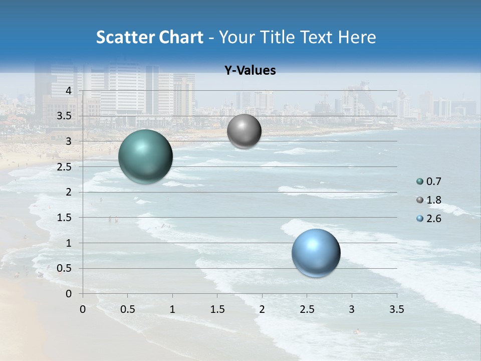 A Beach With A City In The Background PowerPoint Template