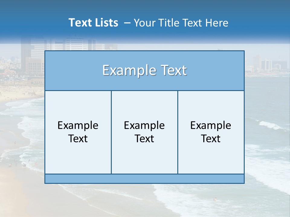 A Beach With A City In The Background PowerPoint Template