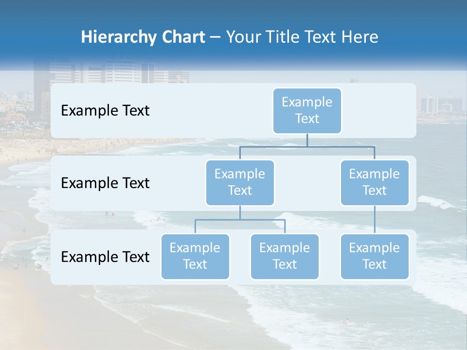 A Beach With A City In The Background PowerPoint Template