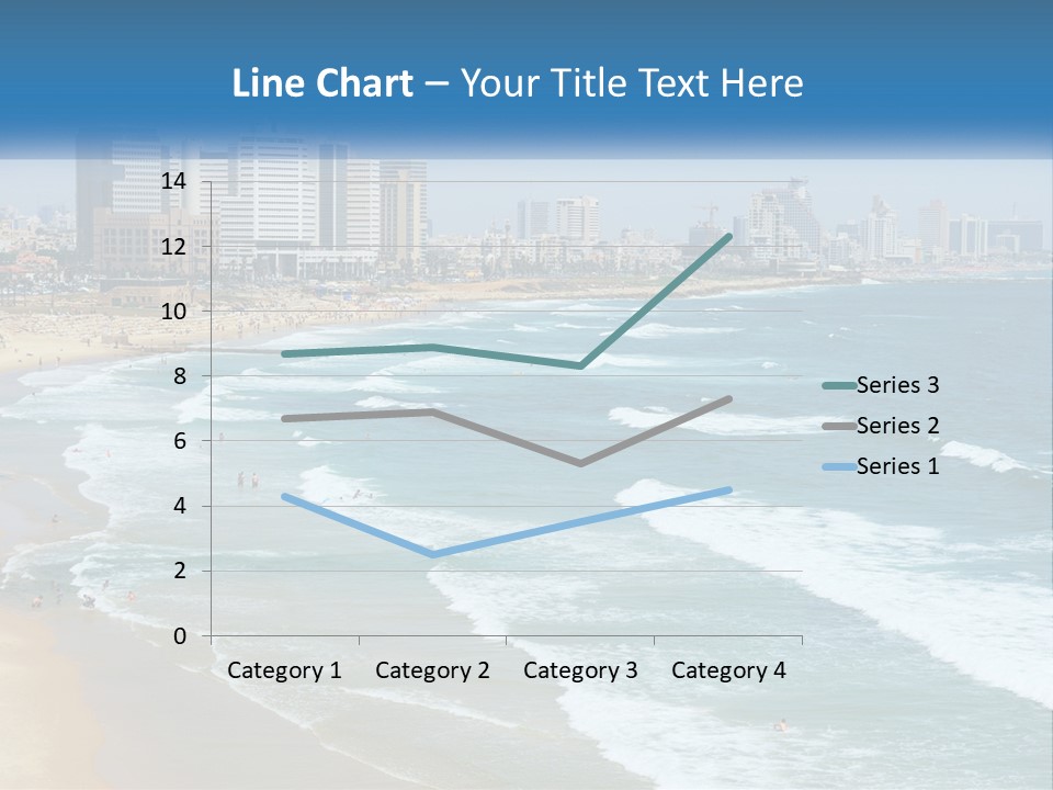 A Beach With A City In The Background PowerPoint Template