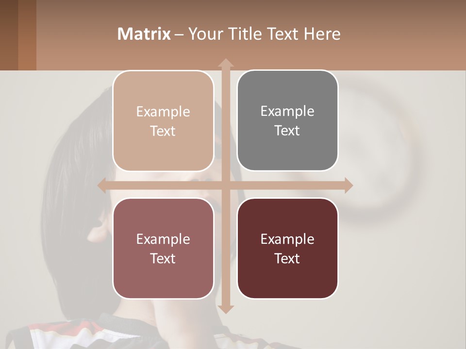 A Young Boy Looking Up At A Clock PowerPoint Template